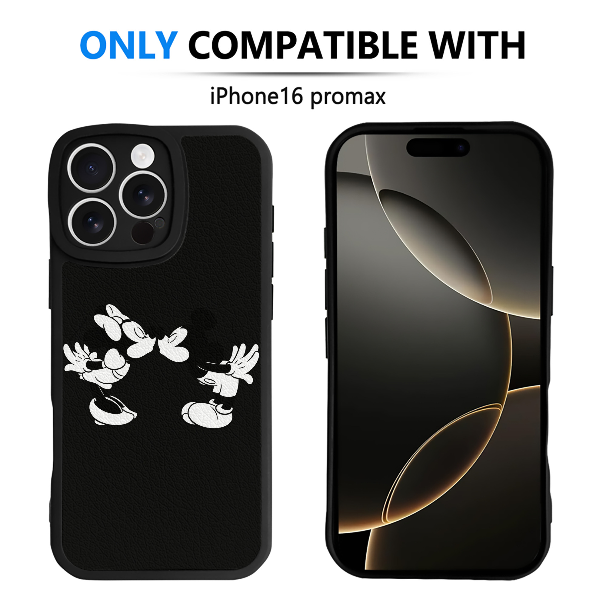 （画像用） ミッキーマウス Mickey Mouse 【iPhone 16シリーズ対応】シリコンスマホケース（レザー調） 材質：シリコン